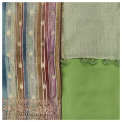 Multicoloured Organza Dress Material