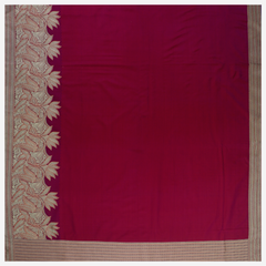 Pink Art Crepe Silk Banarasi Saree