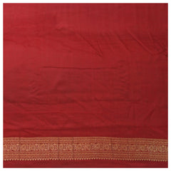 Red Crepe Banarasi Saree