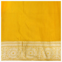 Yellow Kota Cotton Printed Saree