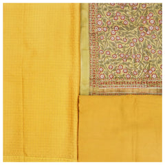 Yellow Chanderi Dress Material