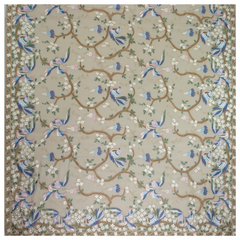 Beige Georgette Embroidered Saree