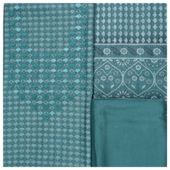 Blue Chanderi Dress Material