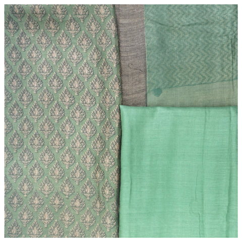 Green Pashmina Dress Material
