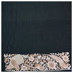 Black Georgette Embroidered Saree