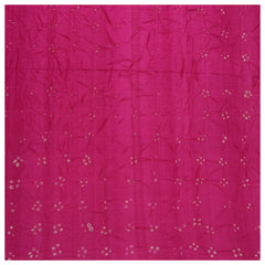 Pink Tussar Bandhani Saree