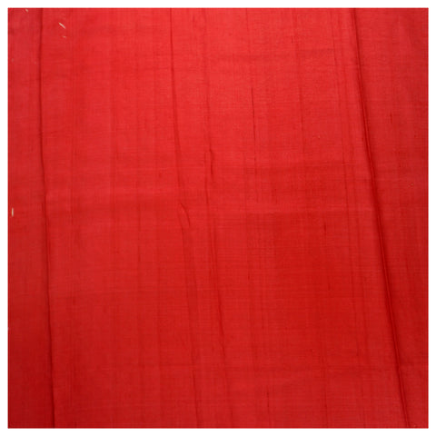Red Tussar Printed Saree