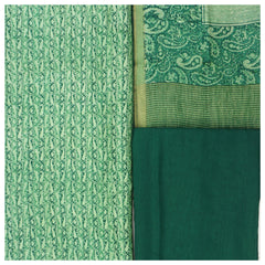 Green Tussar Dress Material