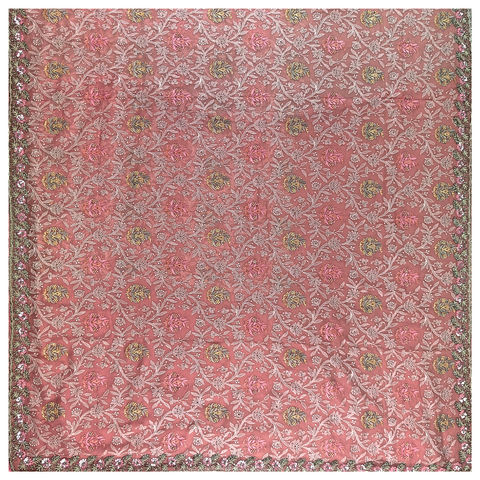 Pink Georgette Embroidered Saree