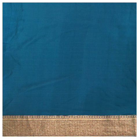 Blue Crepe Banarasi Saree