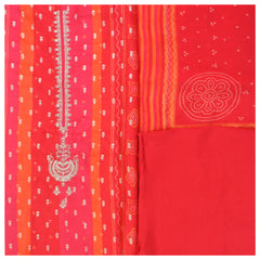 Red Dola Silk Dress Material