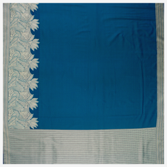 Blue Art Crepe Silk Banarasi Saree