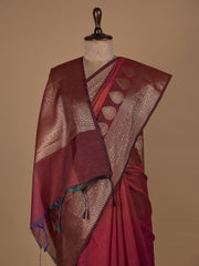 Red Cotton Silk Banarasi Saree