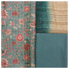 Grey Tussar Dress Material