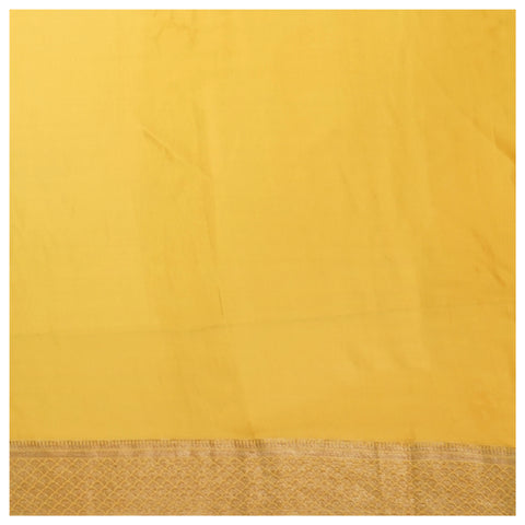 Yellow Crepe Banarasi Saree