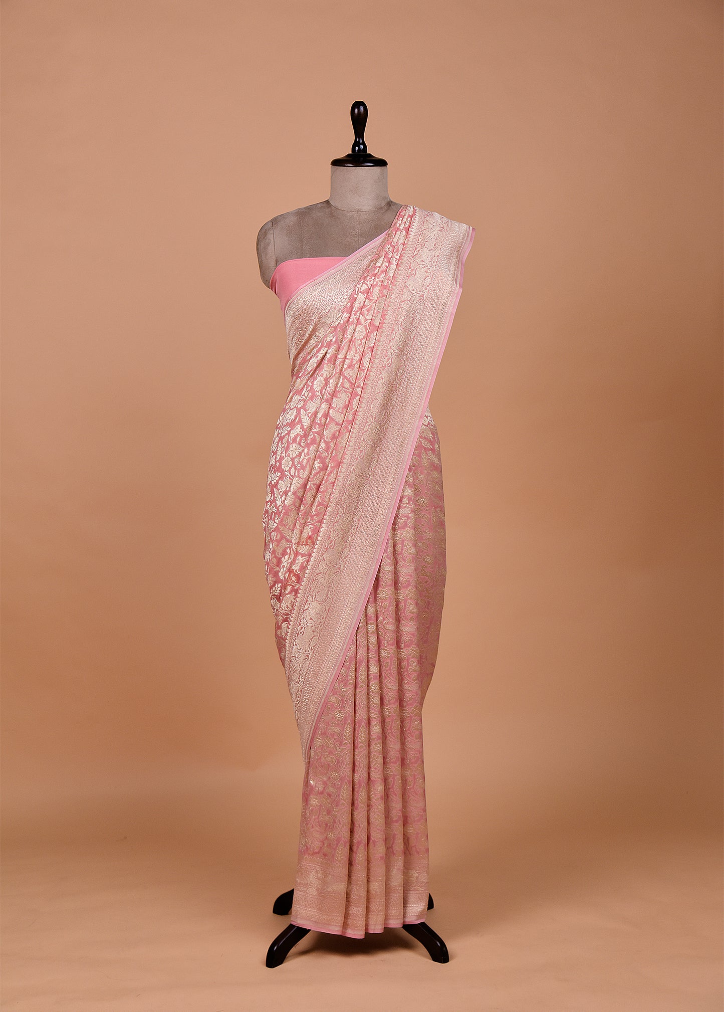 Pink Georgette Banarasi Saree