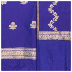Blue Silk Dress Material
