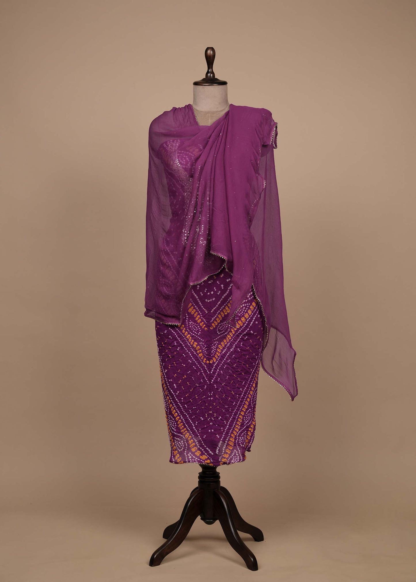 Purple Georgette Dress Material