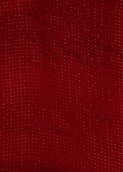 Red Chiffon Printed Saree