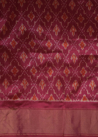 Pink Silk Patola Saree