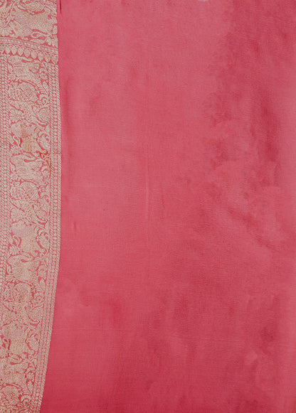Pink Georgette Banarasi Saree