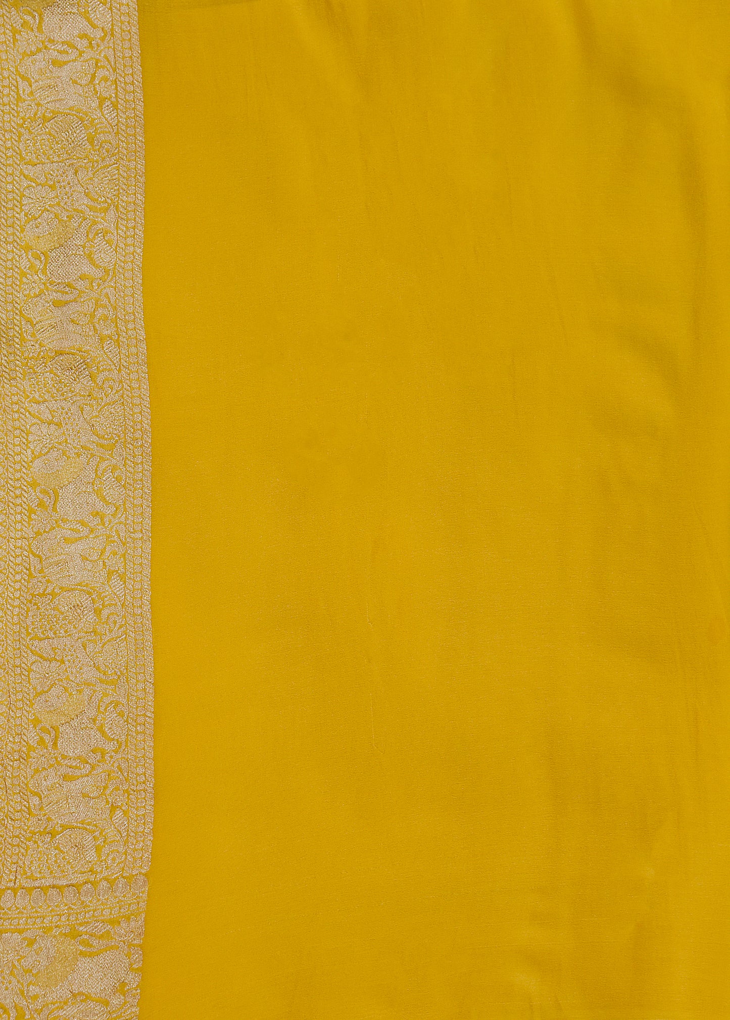 Yellow Georgette Banarasi Saree