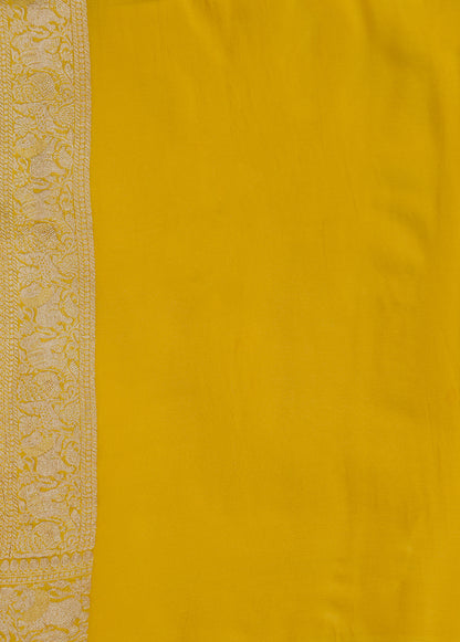 Yellow Georgette Banarasi Saree
