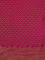 Pink Crepe Banarasi Saree