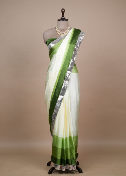 Multicoloured Crepe Embroidered Saree