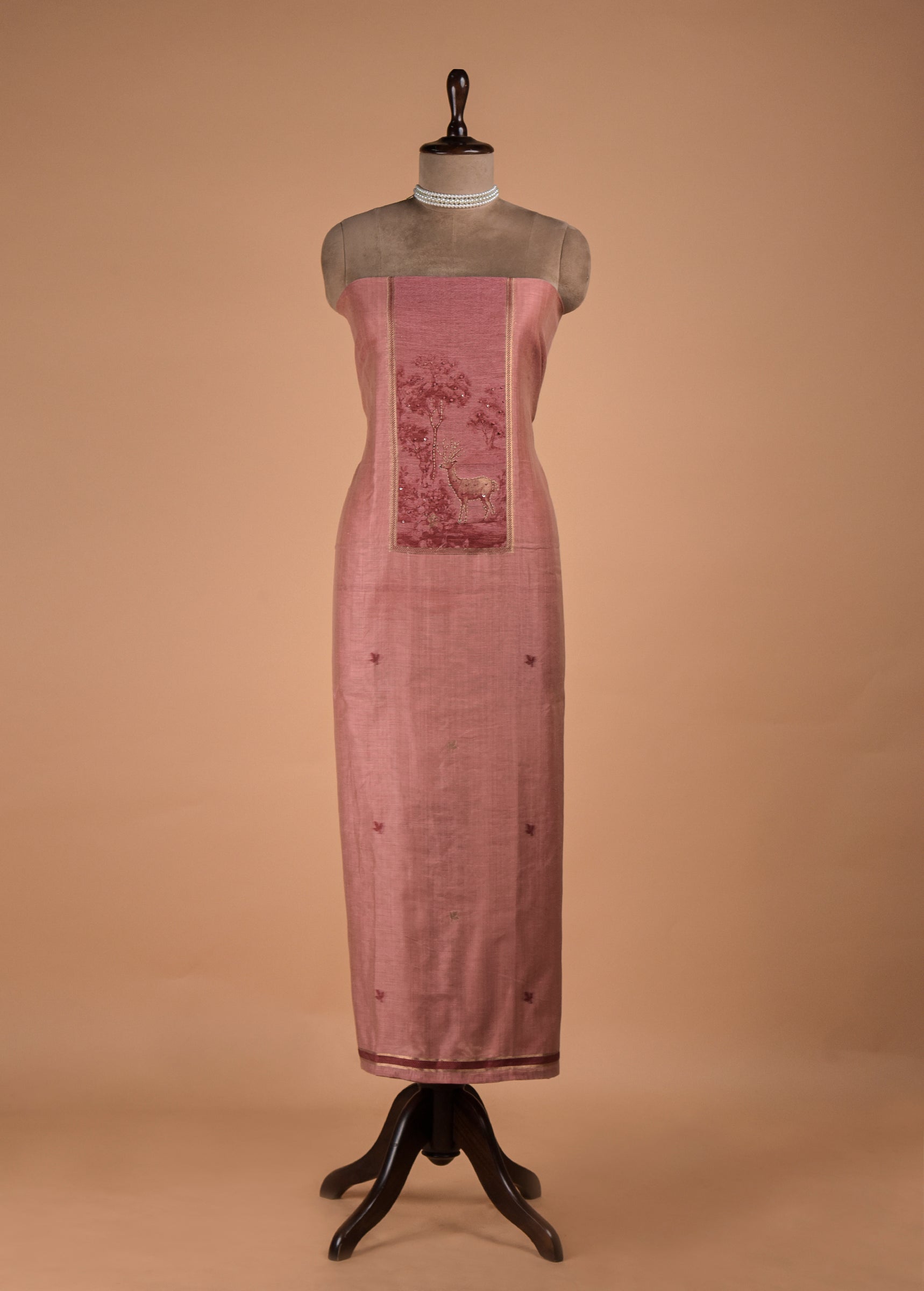 Pink Cotton Dress Material