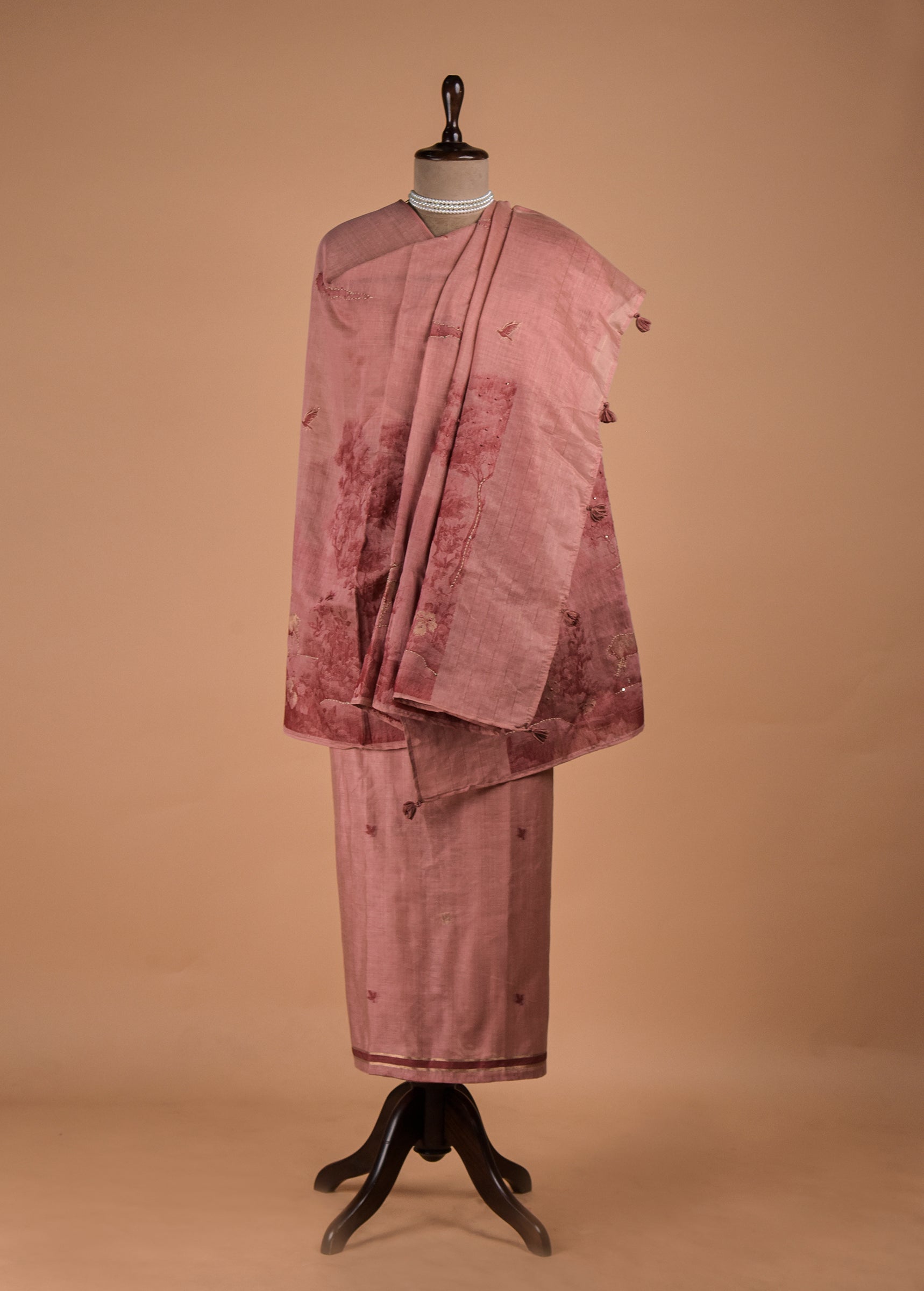 Pink Cotton Dress Material