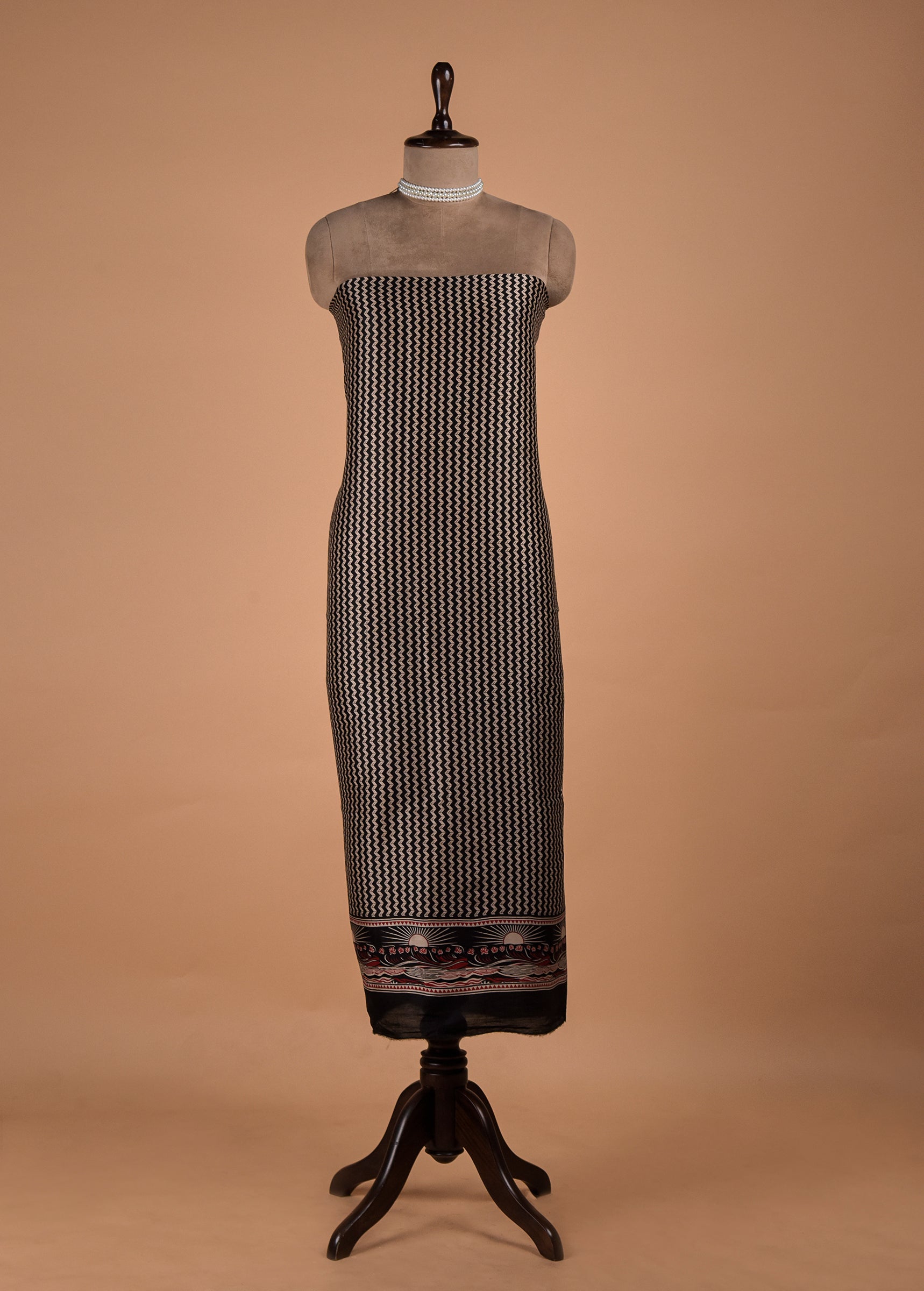 Multicoloured Chanderi Dress Material