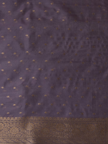 Grey Cotton Banarasi Saree