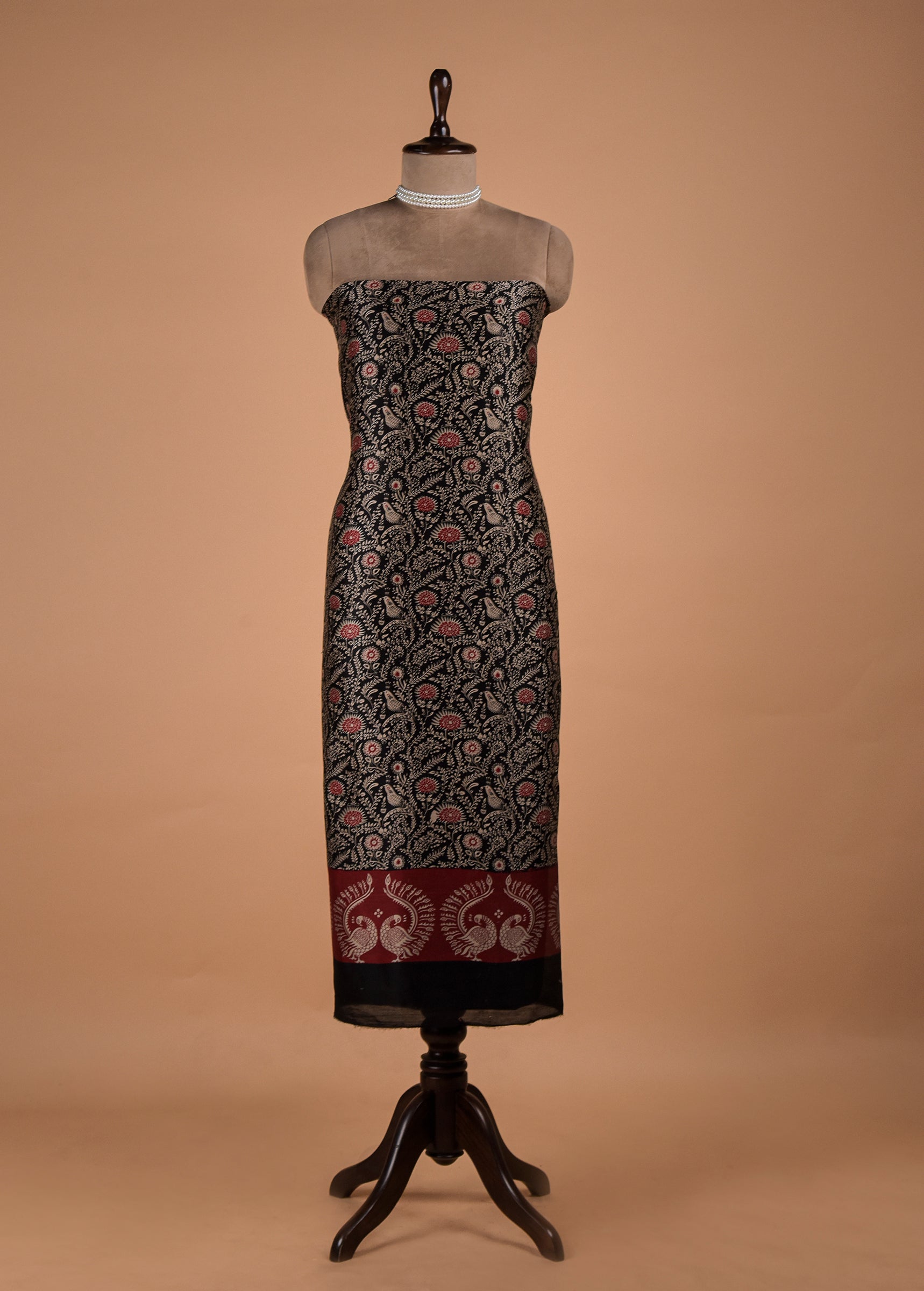 Multicoloured Chanderi Dress Material