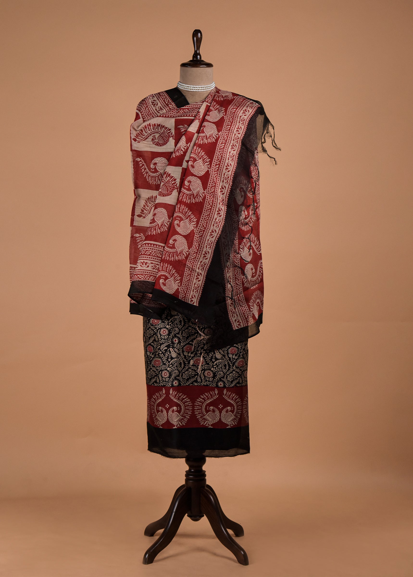 Multicoloured Chanderi Dress Material