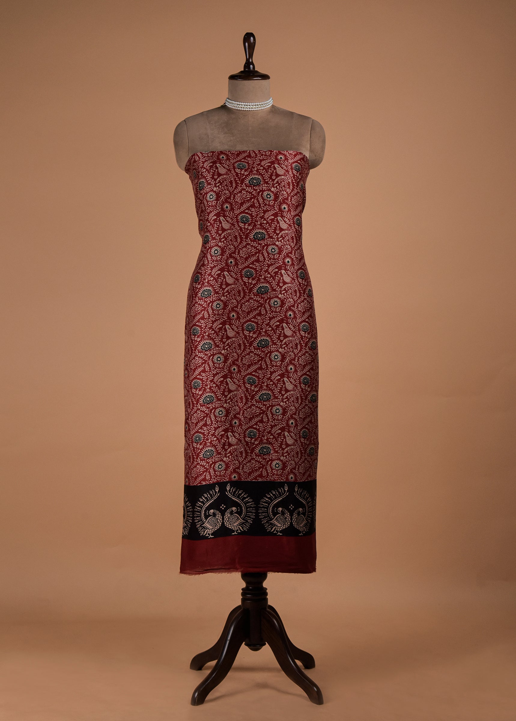 Multicoloured Chanderi Dress Material