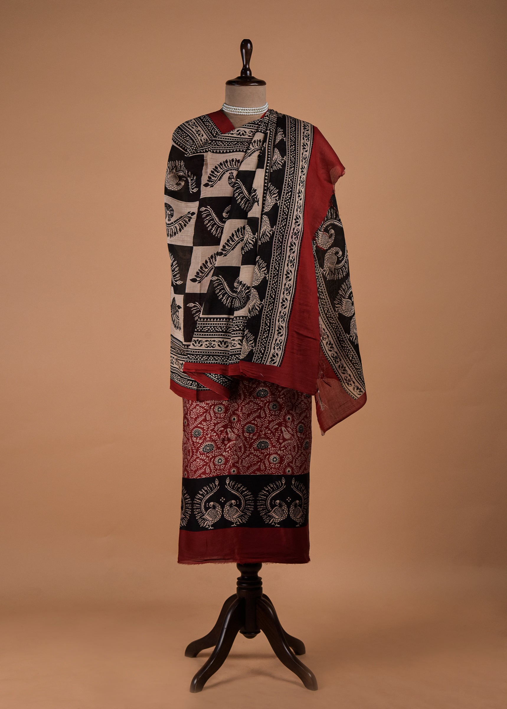 Multicoloured Chanderi Dress Material