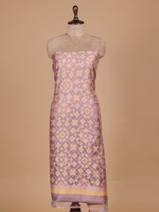 Purple Net Dress Material