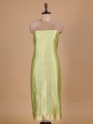 Green Net Dress Material