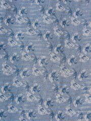 Blue Kora Printed Saree