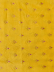 Yellow Kora Banarasi Saree