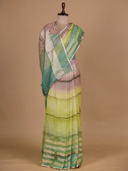 Multicoloured Kora Printed Saree