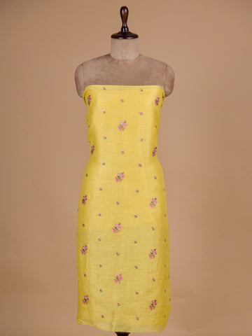 Yellow Linen Dress Material