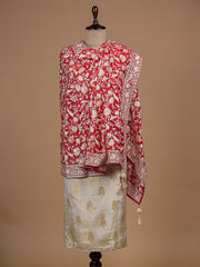 Cream Tissue Dress Material