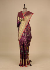 Purple Silk Kanjeevaram Saree