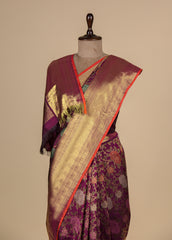 Purple Silk Kanjeevaram Saree