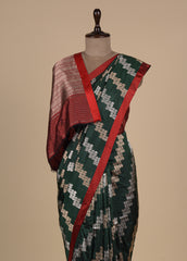 Green Katan Silk Saree