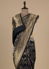 Black Silk Banarasi Saree