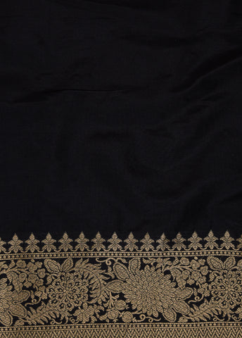 Black Silk Banarasi Saree