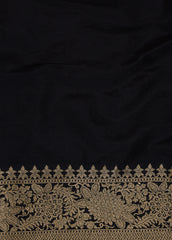 Black Silk Banarasi Saree